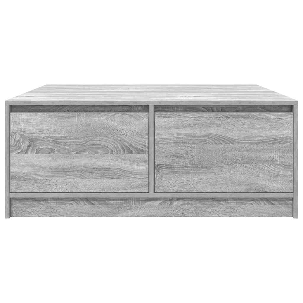 vidaXL Masuta de cafea cu sertare Gri Sonoma 100x100x40 cm