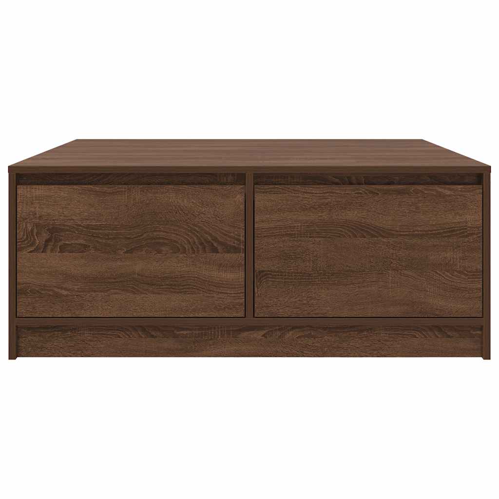 vidaXL Masuta de cafea cu sertare Stejar maro 100x100x40 cm vidaXL Masuta de cafea cu sertare Stejar maro 100x100x40 cm