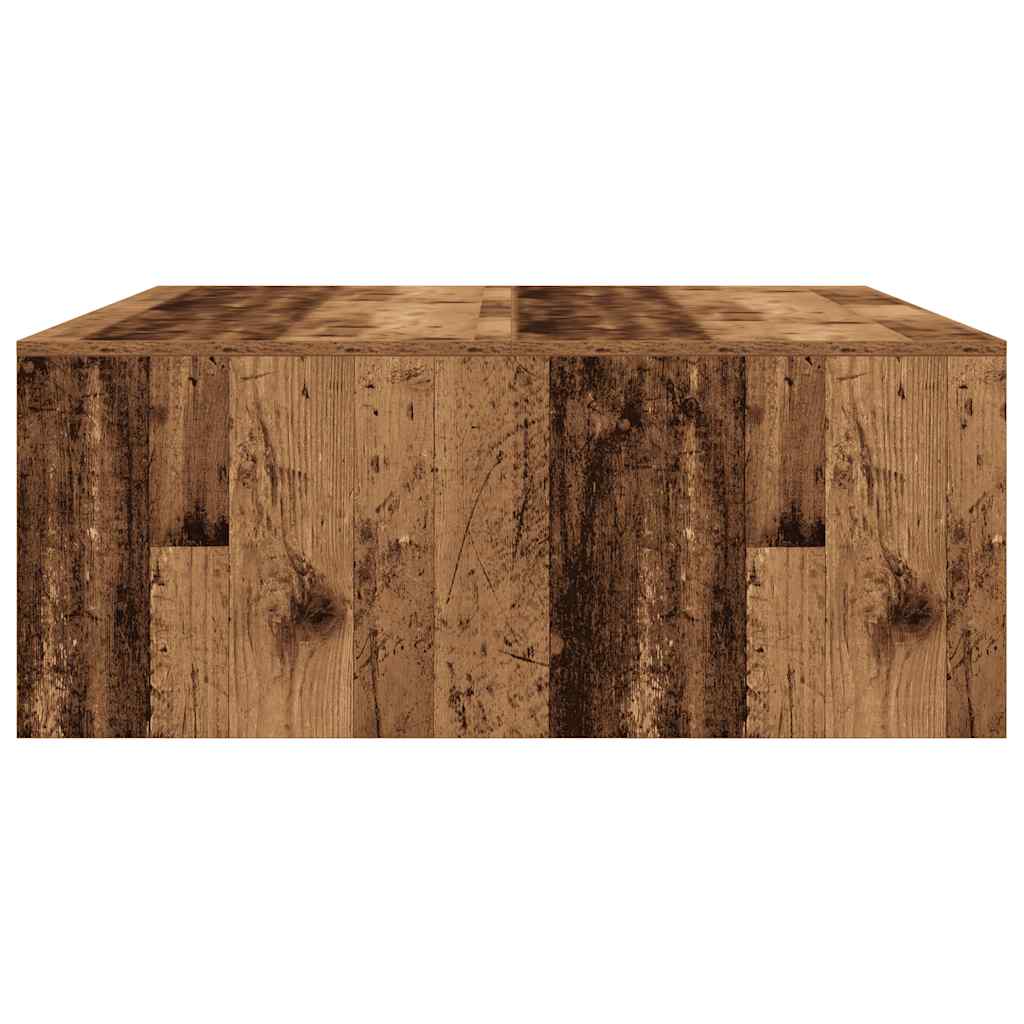 vidaXL Masuta de cafea cu sertare din lemn vechi 100x100x40 cm