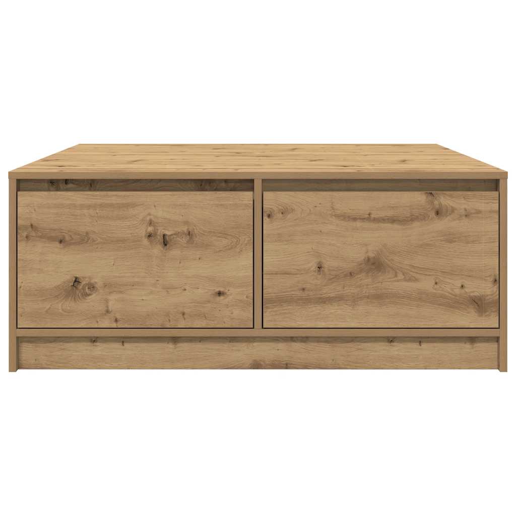 vidaXL Masuta de cafea cu sertare Artisan Stejar 100x100x40 cm vidaXL Masuta de cafea cu sertare Artisan Stejar 100x100x40 cm
