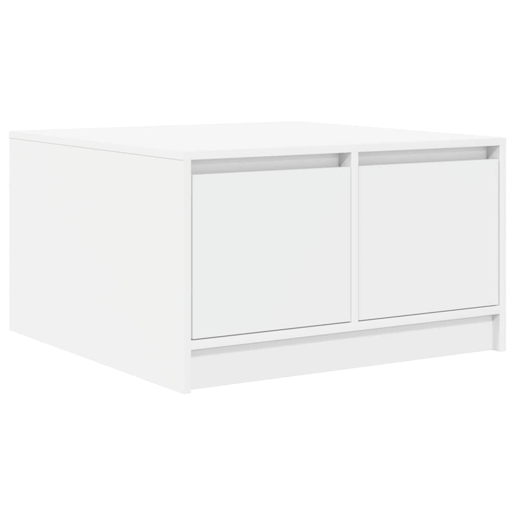 vidaXL Masuta de cafea cu sertare alb 70,5x70x40 cm vidaXL Masuta de cafea cu sertare alb 70,5x70x40 cm