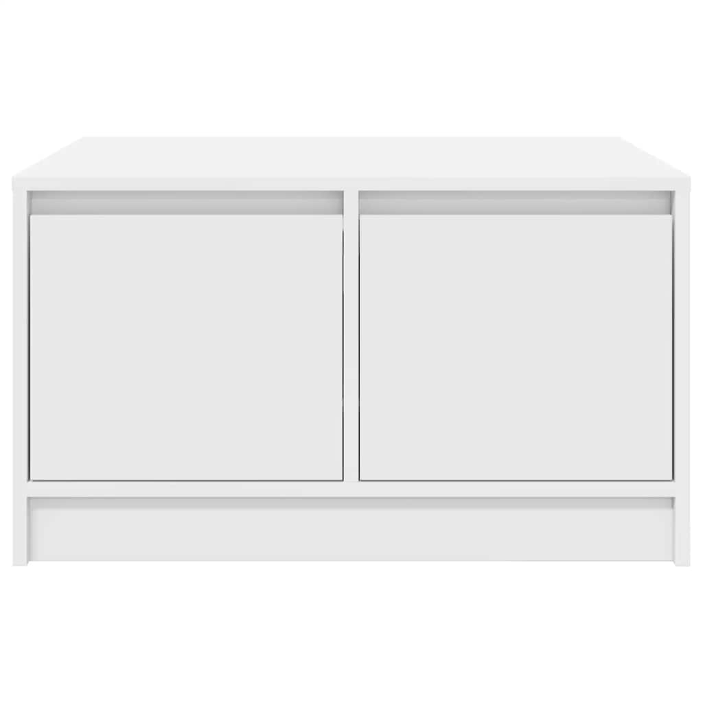 vidaXL Masuta de cafea cu sertare alb 70,5x70x40 cm vidaXL Masuta de cafea cu sertare alb 70,5x70x40 cm