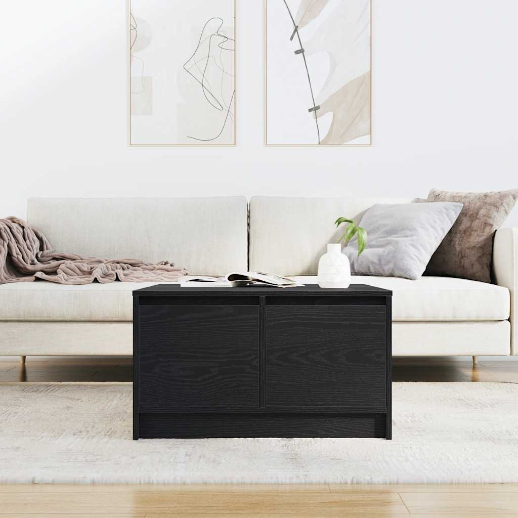 vidaXL Masuta de cafea cu sertare Stejar negru 70,5x70x40 cm vidaXL Masuta de cafea cu sertare Stejar negru 70,5x70x40 cm
