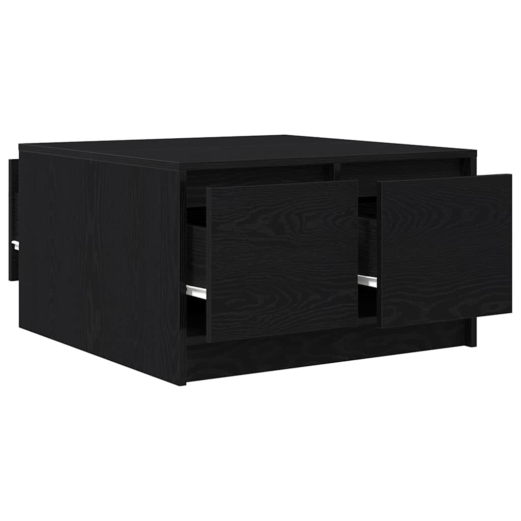 vidaXL Masuta de cafea cu sertare Stejar negru 70,5x70x40 cm vidaXL Masuta de cafea cu sertare Stejar negru 70,5x70x40 cm