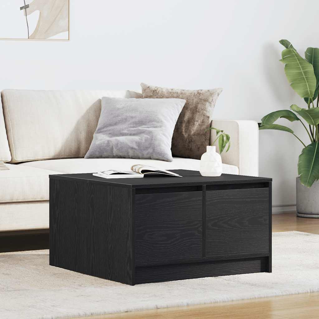 vidaXL Masuta de cafea cu sertare Stejar negru 70,5x70x40 cm vidaXL Masuta de cafea cu sertare Stejar negru 70,5x70x40 cm