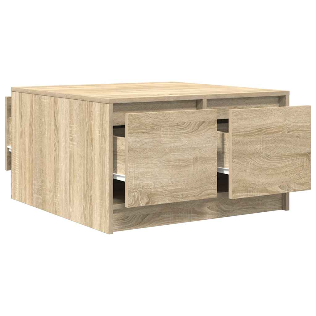 vidaXL Masuta de cafea cu sertare Stejar Sonoma 70,5x70x40 cm vidaXL Masuta de cafea cu sertare Stejar Sonoma 70,5x70x40 cm