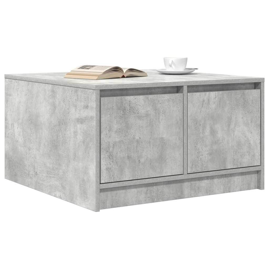 vidaXL Masuta de cafea cu sertare Gri beton 70,5x70x40 cm vidaXL Masuta de cafea cu sertare Gri beton 70,5x70x40 cm