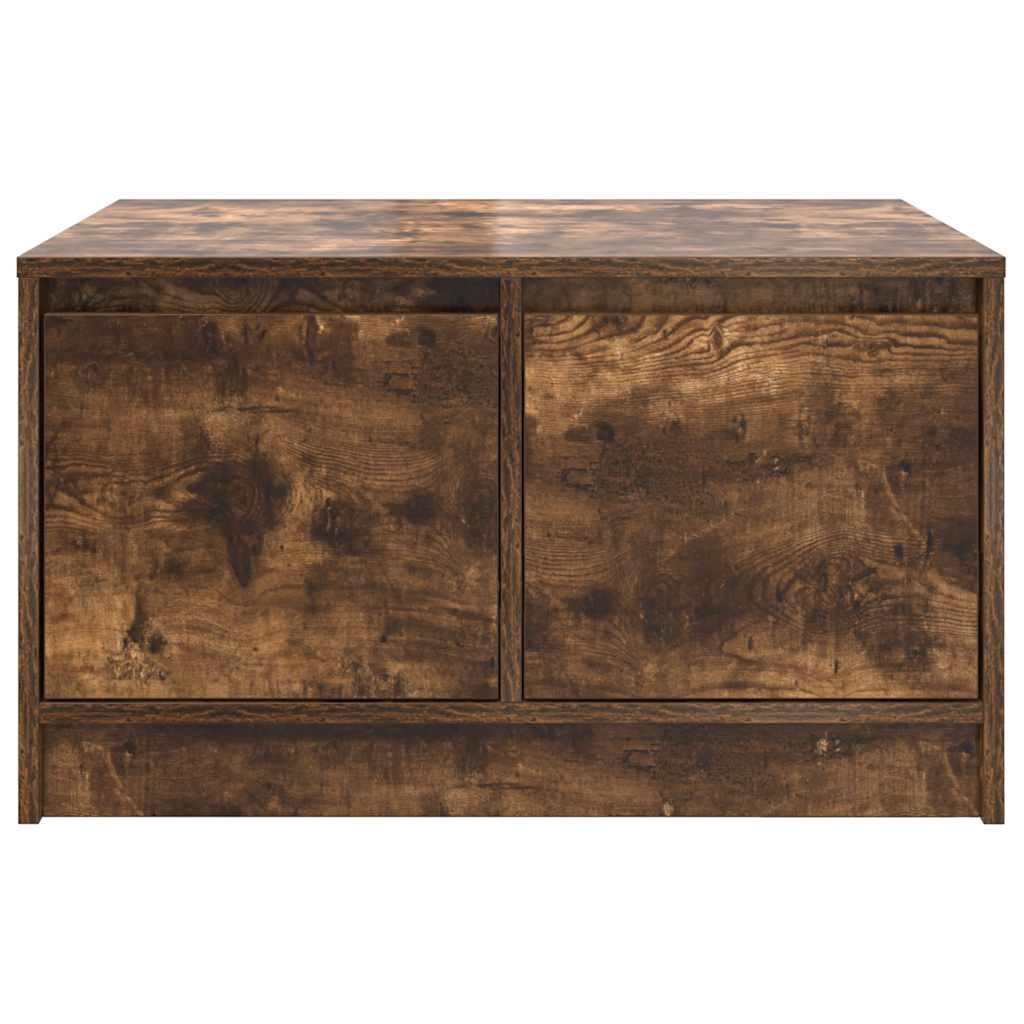 vidaXL Masuta de cafea cu sertare Stejar afumat 70,5x70x40 cm