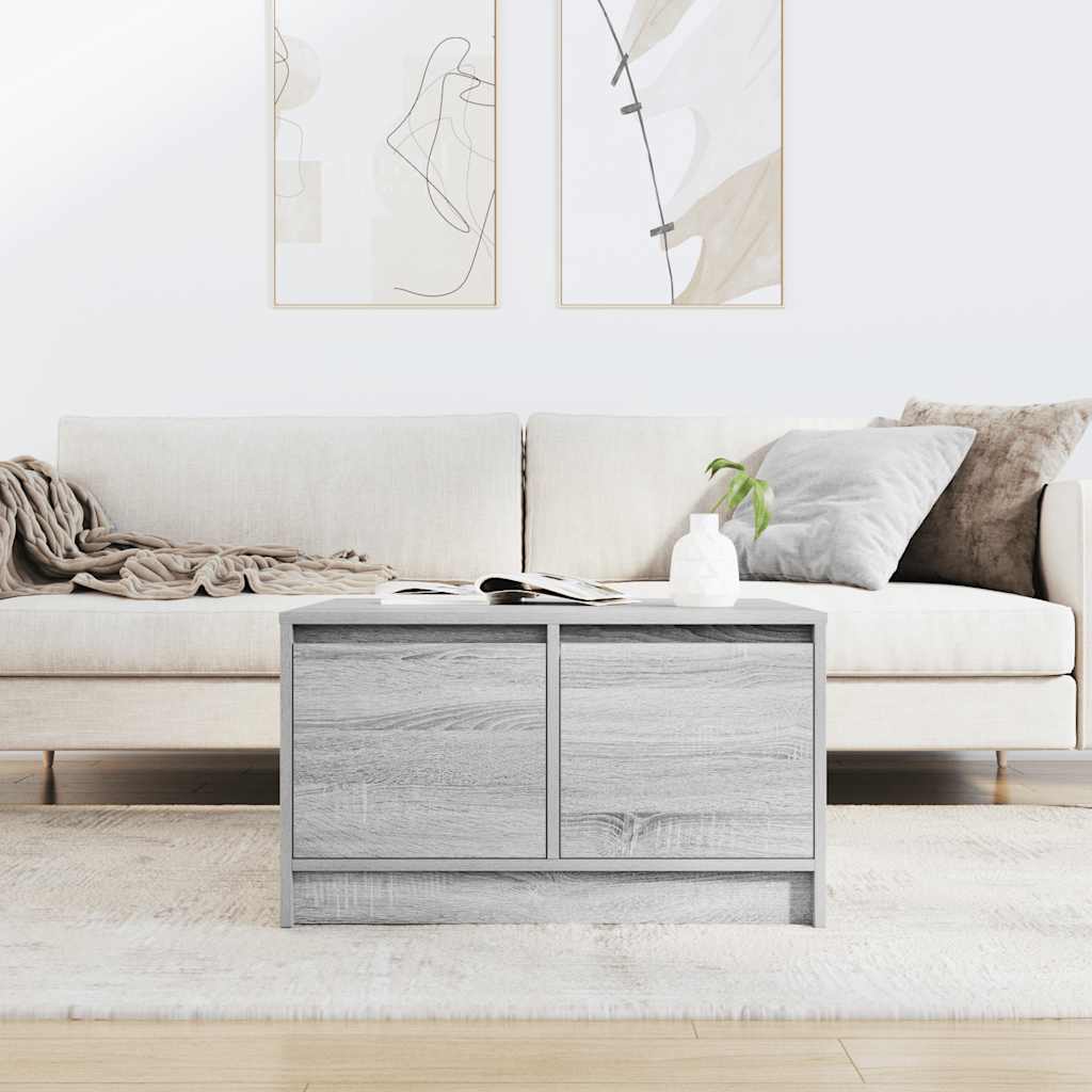 vidaXL Masuta de cafea cu sertare Gri Sonoma 70,5x70x40 cm vidaXL Masuta de cafea cu sertare Gri Sonoma 70,5x70x40 cm