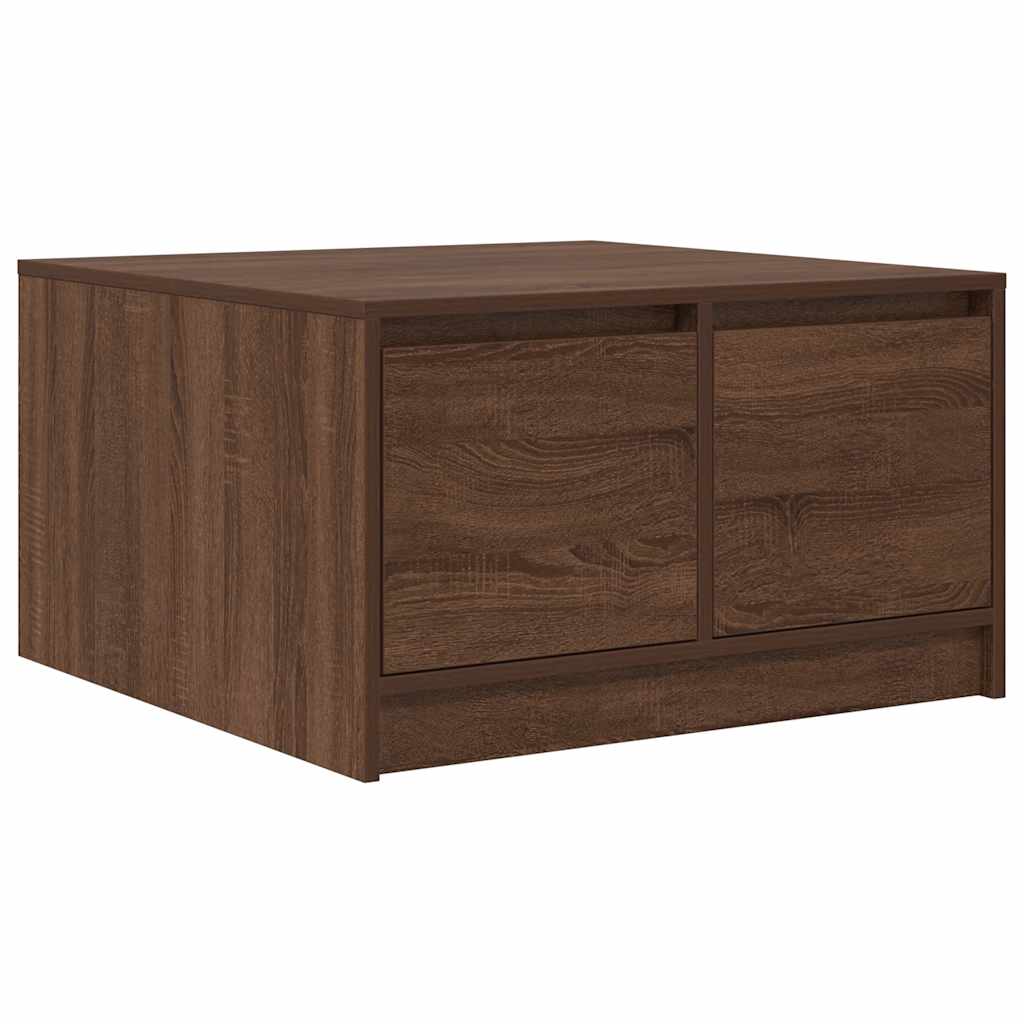 vidaXL Masuta de cafea cu sertare Stejar maro 70,5x70x40 cm vidaXL Masuta de cafea cu sertare Stejar maro 70,5x70x40 cm