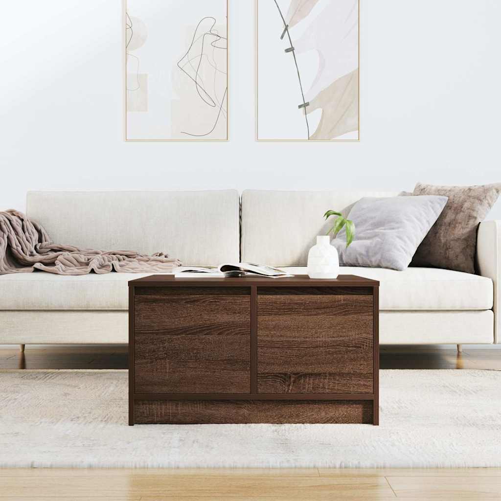 vidaXL Masuta de cafea cu sertare Stejar maro 70,5x70x40 cm vidaXL Masuta de cafea cu sertare Stejar maro 70,5x70x40 cm