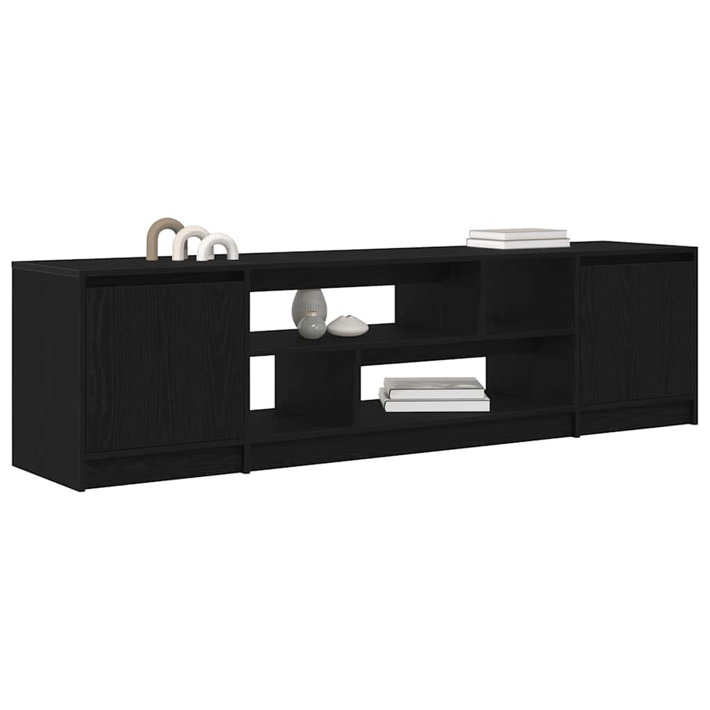 vidaXL Dulap TV Stejar Negru 188,5x41x50 cm Lemn prelucrat