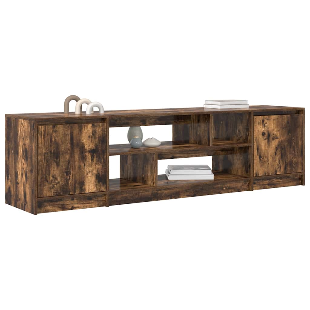 vidaXL Comodă TV, stejar fumuriu 188,5x41x50 cm lemn compozit vidaXL Comodă TV, stejar fumuriu 188,5x41x50 cm lemn compozit