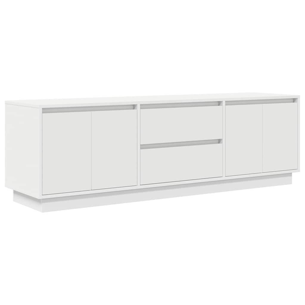 vidaXL Dulap TV cu lumini LED alb 160,5x41x50 cm vidaXL Dulap TV cu lumini LED alb 160,5x41x50 cm