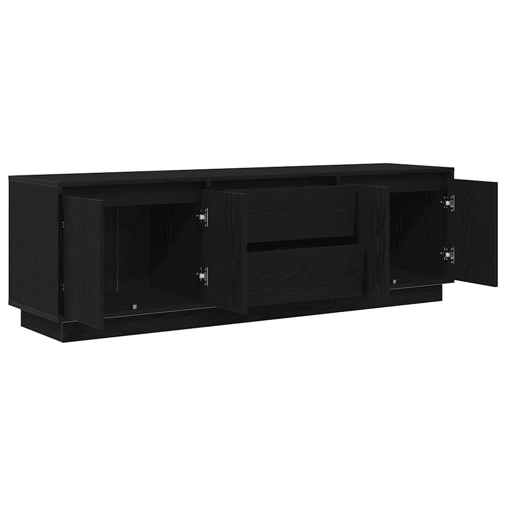 vidaXL Dulap TV cu lumini LED Stejar negru 160,5x41x50 cm vidaXL Dulap TV cu lumini LED Stejar negru 160,5x41x50 cm