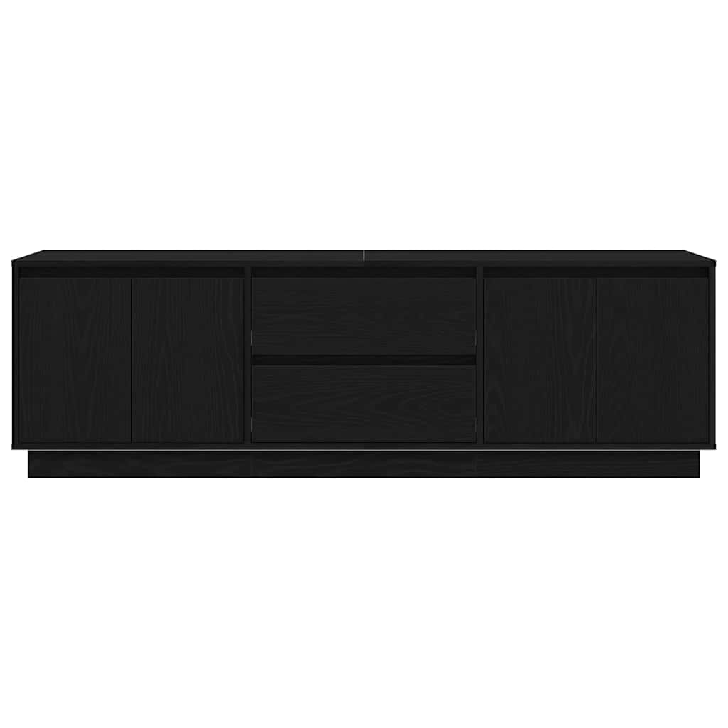 vidaXL Dulap TV cu lumini LED Stejar negru 160,5x41x50 cm vidaXL Dulap TV cu lumini LED Stejar negru 160,5x41x50 cm