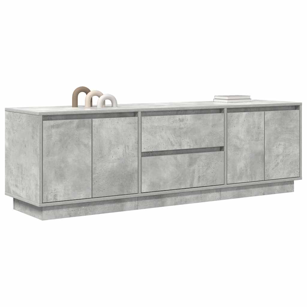 vidaXL Dulap TV cu lumini LED Gri beton 160,5x41x50 cm vidaXL Dulap TV cu lumini LED Gri beton 160,5x41x50 cm