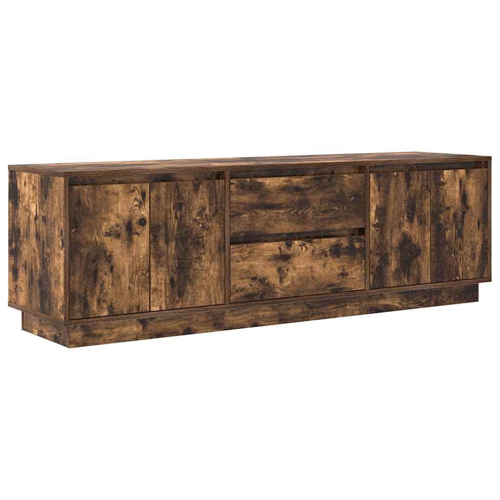 vidaXL Dulap TV cu lumini LED Stejar afumat 160,5x41x50 cm vidaXL Dulap TV cu lumini LED Stejar afumat 160,5x41x50 cm