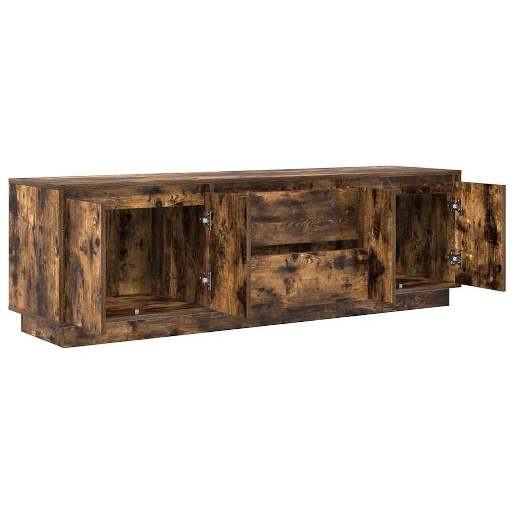 vidaXL Dulap TV cu lumini LED Stejar afumat 160,5x41x50 cm vidaXL Dulap TV cu lumini LED Stejar afumat 160,5x41x50 cm