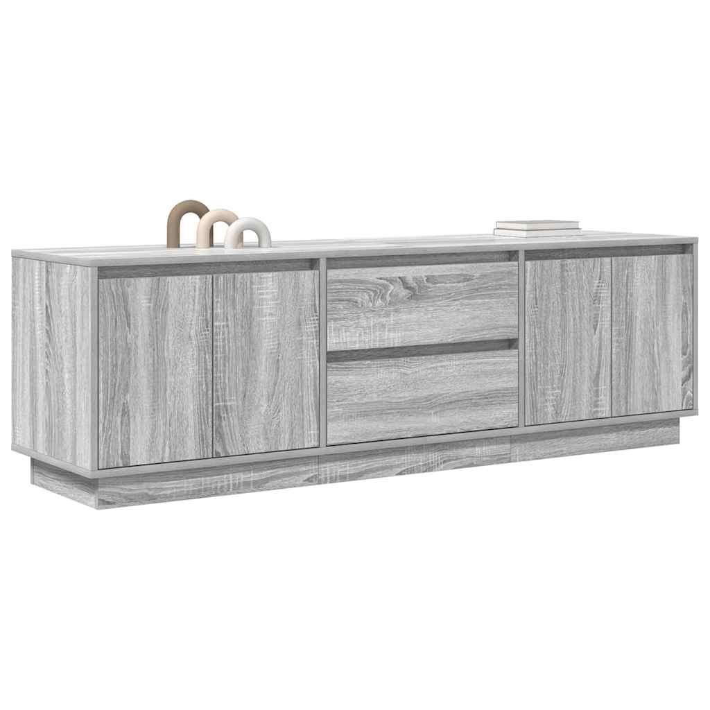 vidaXL Dulap TV cu lumini LED Gri Sonoma 160,5x41x50 cm vidaXL Dulap TV cu lumini LED Gri Sonoma 160,5x41x50 cm