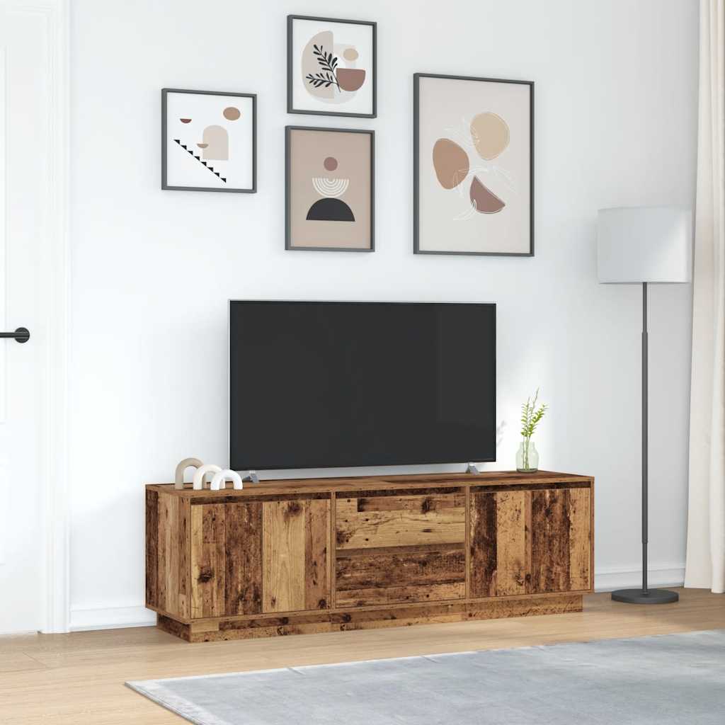 vidaXL Dulap TV cu lumini LED Lemn vechi 160,5x41x50 cm vidaXL Dulap TV cu lumini LED Lemn vechi 160,5x41x50 cm