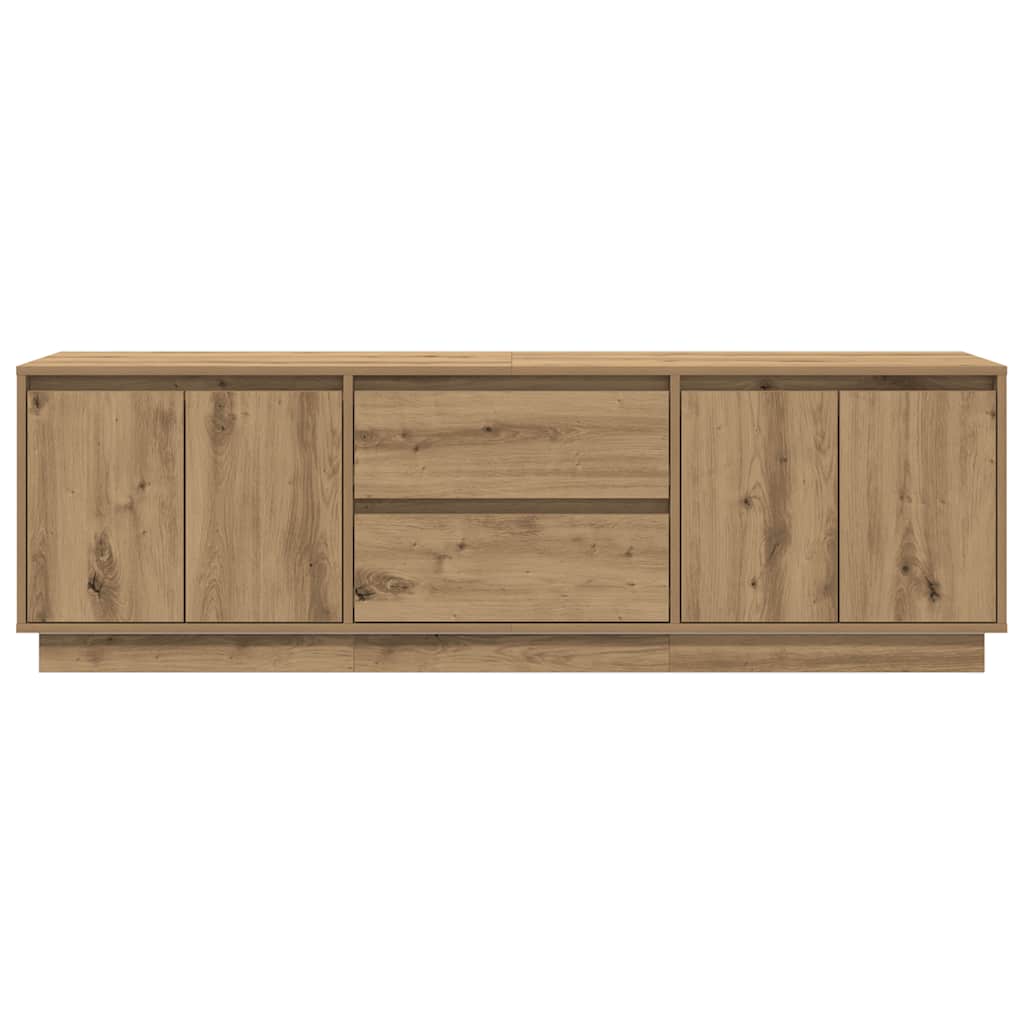 vidaXL Dulap TV cu lumini LED Artisan Stejar 160,5x41x50 cm