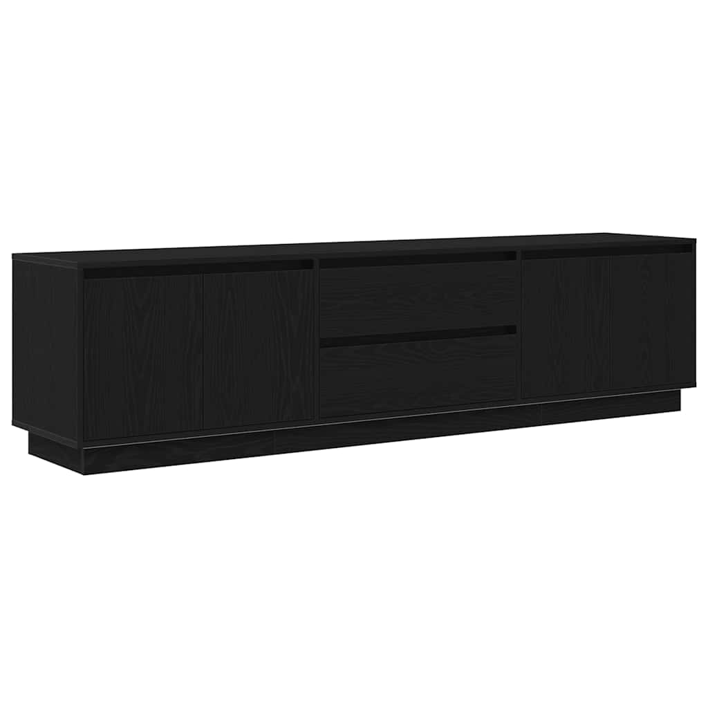 vidaXL Dulap TV cu lumini LED Stejar negru 193,5x41x50 cm vidaXL Dulap TV cu lumini LED Stejar negru 193,5x41x50 cm