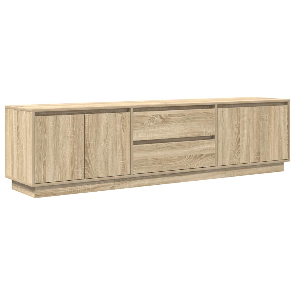 vidaXL Dulap TV cu lumini LED Stejar Sonoma 193,5x41x50 cm vidaXL Dulap TV cu lumini LED Stejar Sonoma 193,5x41x50 cm
