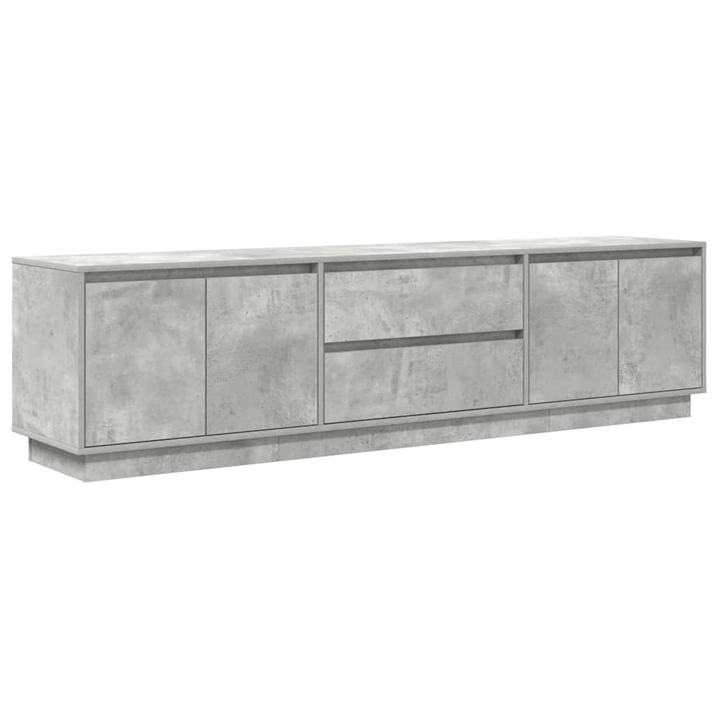 vidaXL Dulap TV cu lumini LED Gri beton 193,5x41x50 cm vidaXL Dulap TV cu lumini LED Gri beton 193,5x41x50 cm