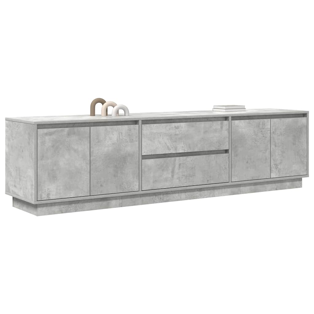 vidaXL Dulap TV cu lumini LED Gri beton 193,5x41x50 cm vidaXL Dulap TV cu lumini LED Gri beton 193,5x41x50 cm