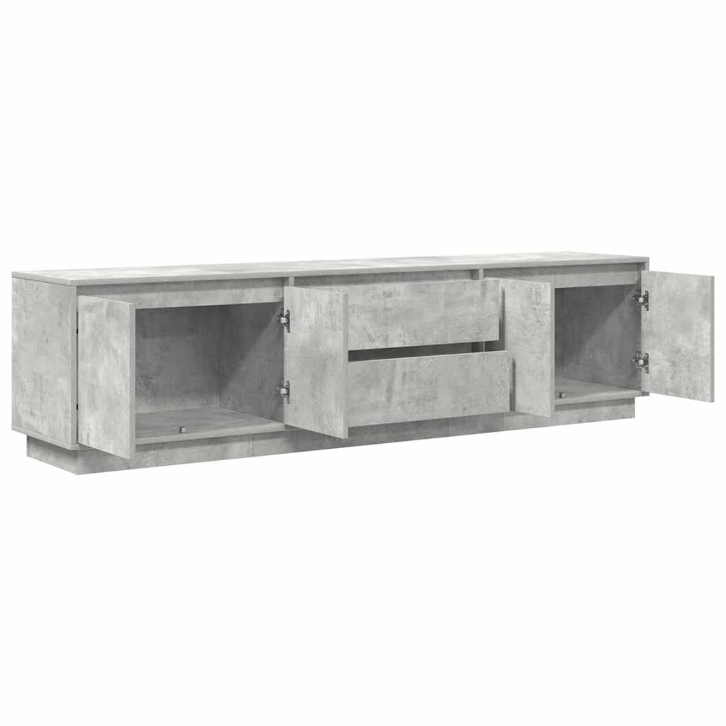 vidaXL Dulap TV cu lumini LED Gri beton 193,5x41x50 cm vidaXL Dulap TV cu lumini LED Gri beton 193,5x41x50 cm