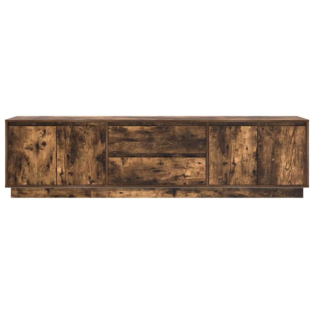 vidaXL Dulap TV cu lumini LED Stejar afumat 193,5x41x50 cm vidaXL Dulap TV cu lumini LED Stejar afumat 193,5x41x50 cm