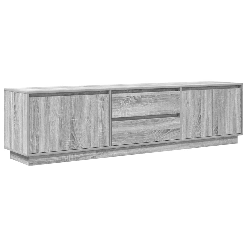 vidaXL Dulap TV cu lumini LED Gri Sonoma 193,5x41x50 cm vidaXL Dulap TV cu lumini LED Gri Sonoma 193,5x41x50 cm