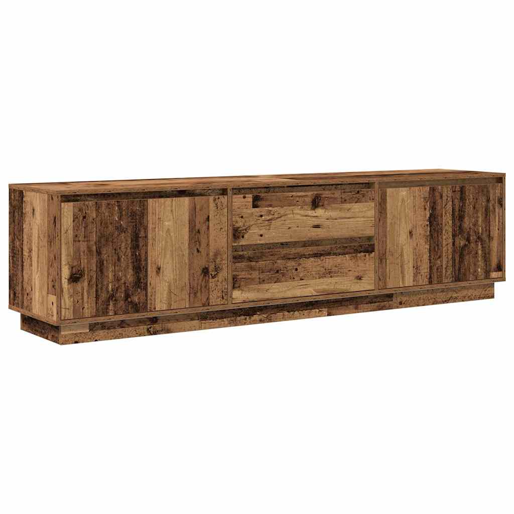 vidaXL Dulap TV cu lumini LED Lemn vechi 193,5x41x50 cm vidaXL Dulap TV cu lumini LED Lemn vechi 193,5x41x50 cm