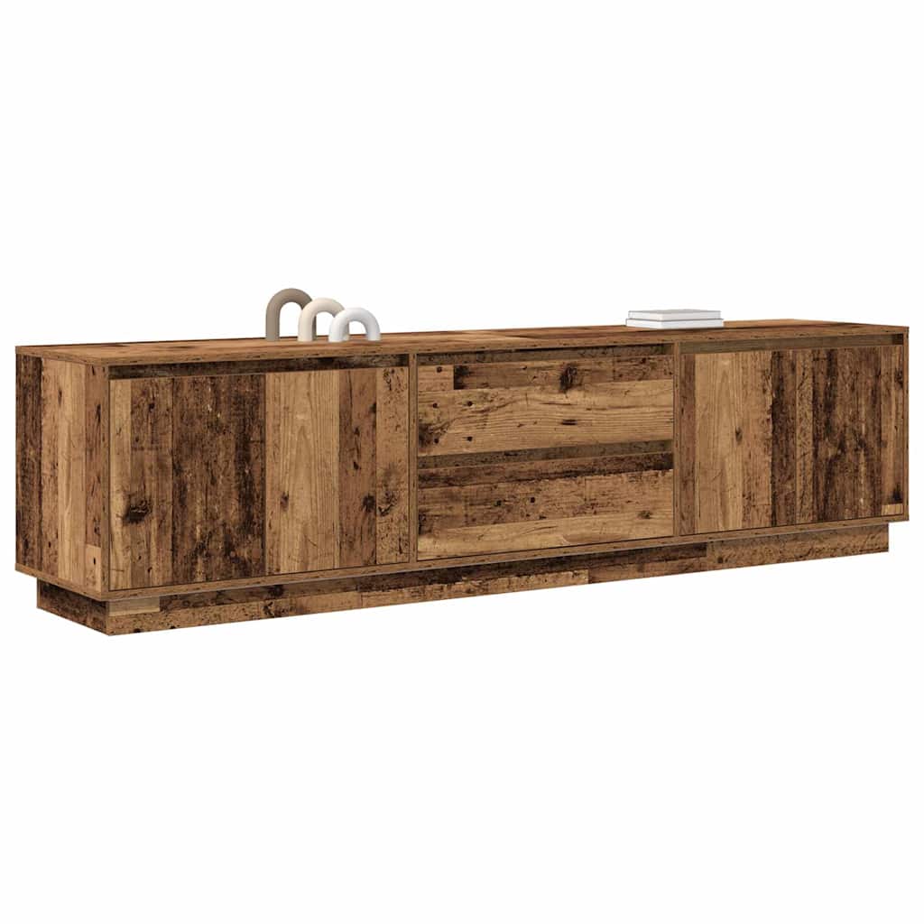 vidaXL Dulap TV cu lumini LED Lemn vechi 193,5x41x50 cm vidaXL Dulap TV cu lumini LED Lemn vechi 193,5x41x50 cm