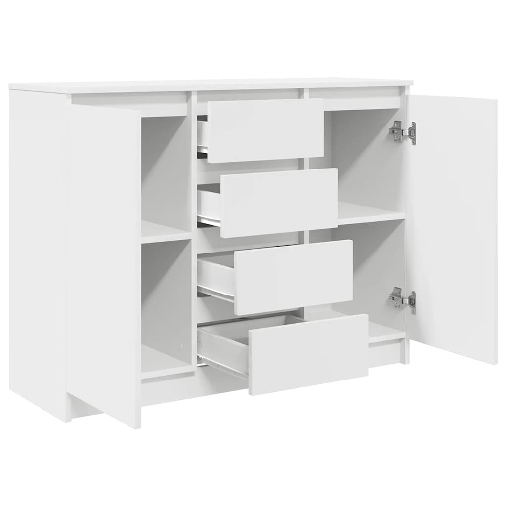 vidaXL Bufetă cu sertare Alb 100,5x35x76 cm Lemn prelucrat vidaXL Bufetă cu sertare Alb 100,5x35x76 cm Lemn prelucrat
