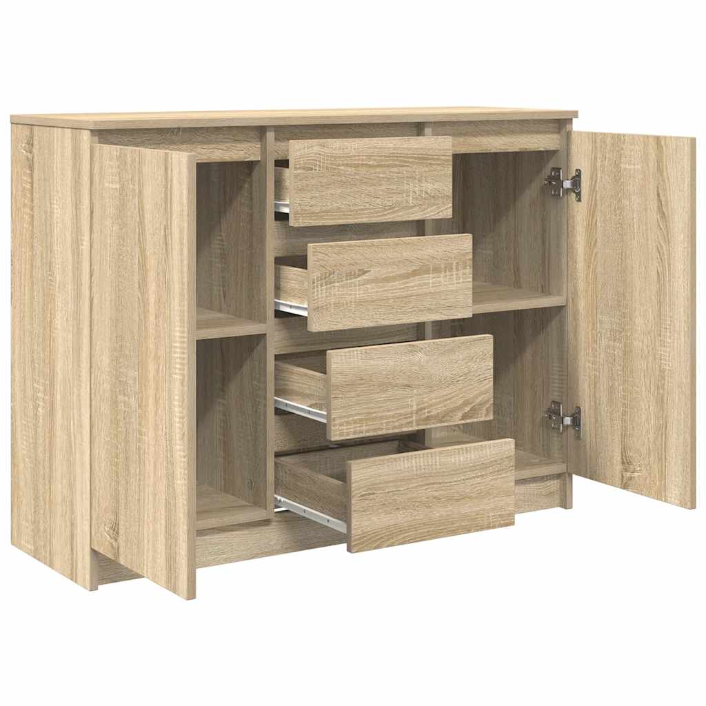 vidaXL Bufetă cu sertare Stejar Sonoma 100,5x35x76 cm Lemn prelucrat