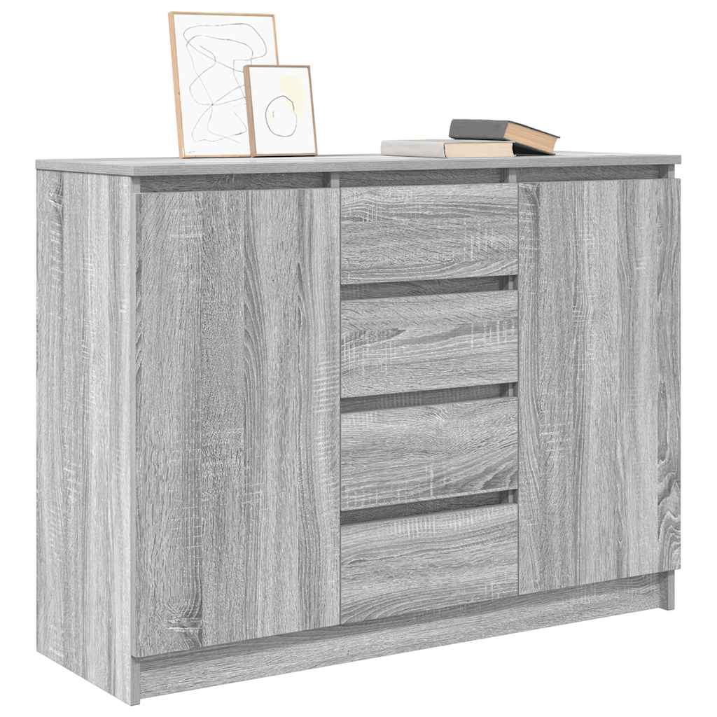 vidaXL Bufetă cu sertare Gri Sonoma 100,5x35x76 cm Lemn prelucrat vidaXL Bufetă cu sertare Gri Sonoma 100,5x35x76 cm Lemn prelucrat