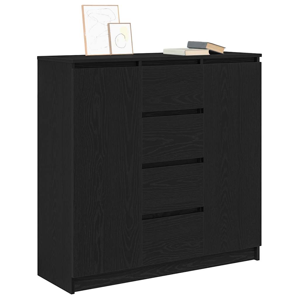 vidaXL Bufetă cu sertare Stejar negru 100,5x35x98,5 cm Lemn prelucrat