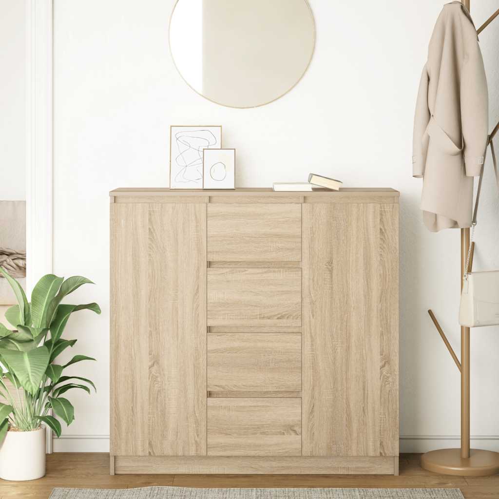 vidaXL Bufetă cu sertare Stejar Sonoma 100,5x35x98,5 cm Lemn prelucrat