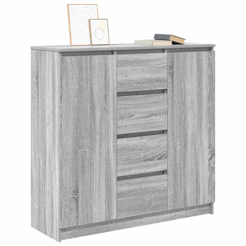 vidaXL Bufetă cu sertare Gri Sonoma 100,5x35x98,5 cm Lemn prelucrat