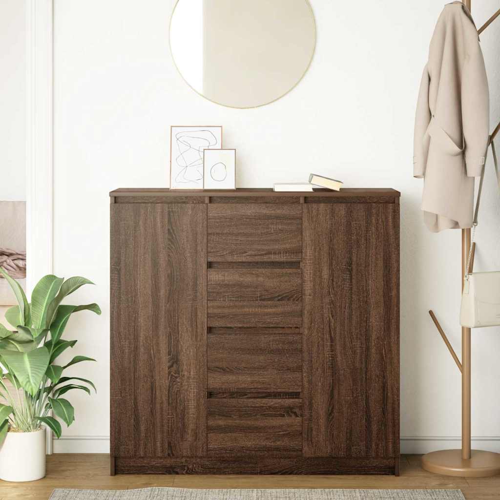 vidaXL Bufetă cu sertare Stejar maro 100,5x35x98,5 cm Lemn prelucrat