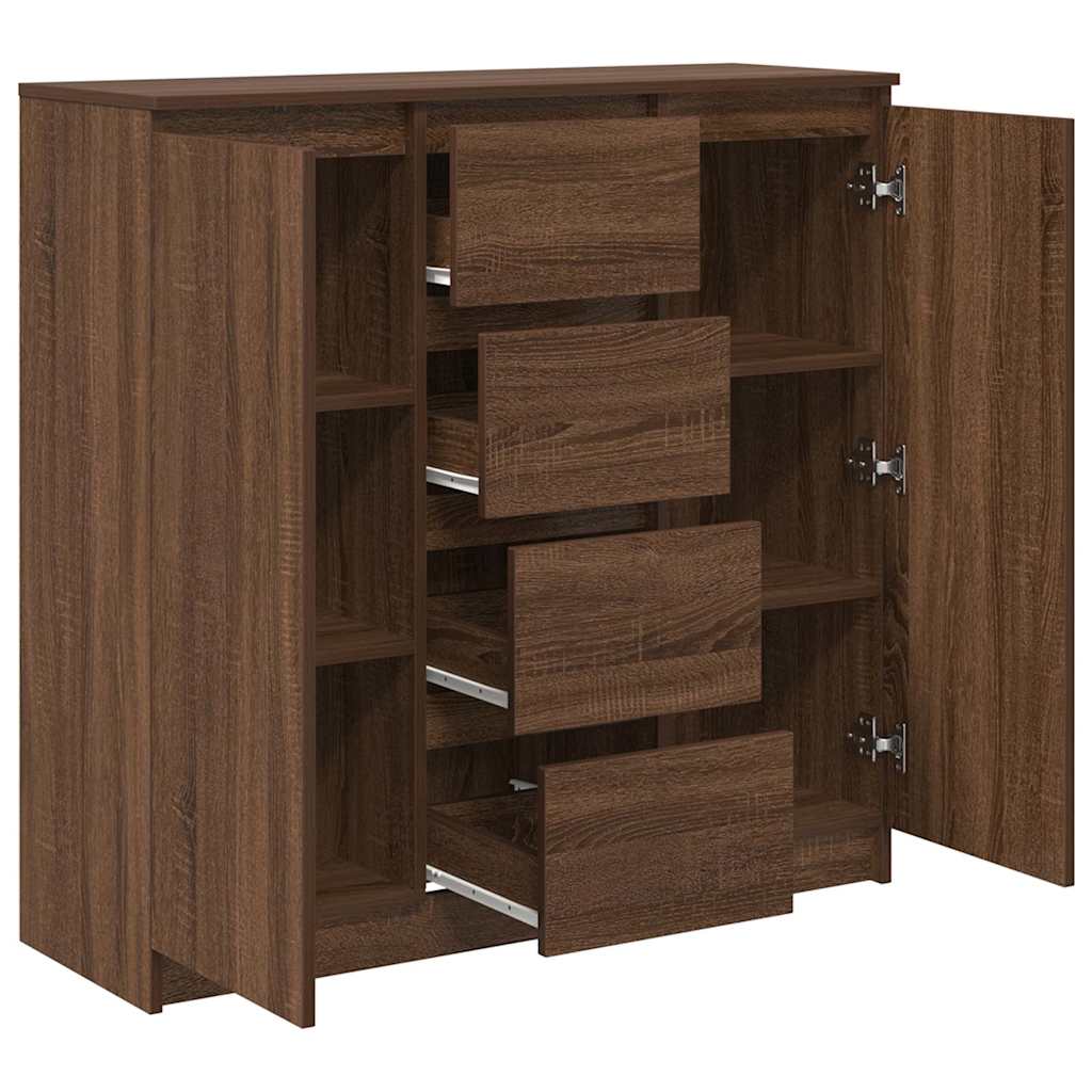 vidaXL Bufetă cu sertare Stejar maro 100,5x35x98,5 cm Lemn prelucrat