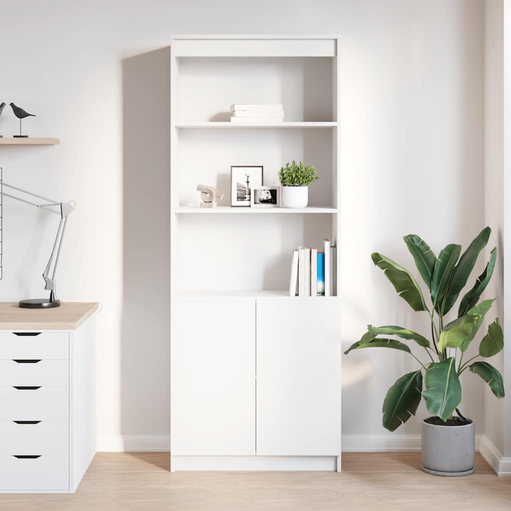 vidaXL Dulap înalt, alb, 70x35x180 cm, lemn prelucrat vidaXL Dulap înalt, alb, 70x35x180 cm, lemn prelucrat