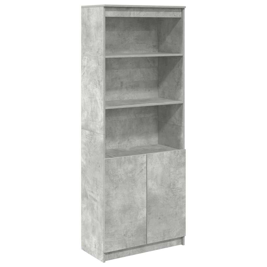 vidaXL Dulap înalt, gri beton, 70x35x180 cm, lemn prelucrat