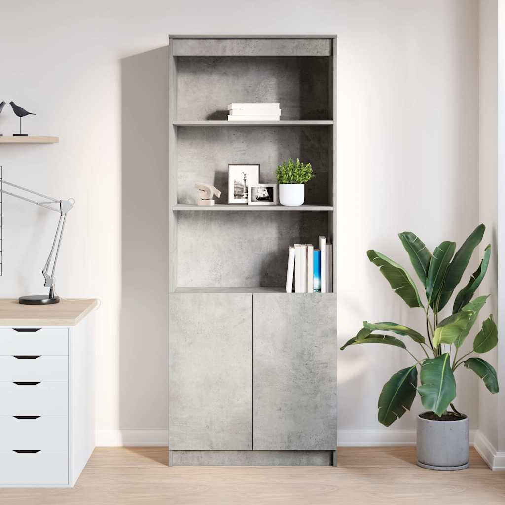 vidaXL Dulap înalt, gri beton, 70x35x180 cm, lemn prelucrat