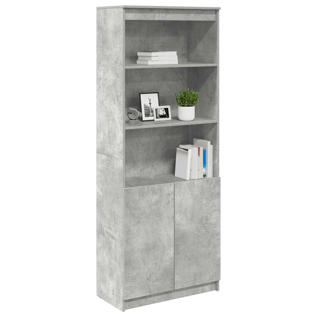 vidaXL Dulap înalt, gri beton, 70x35x180 cm, lemn prelucrat