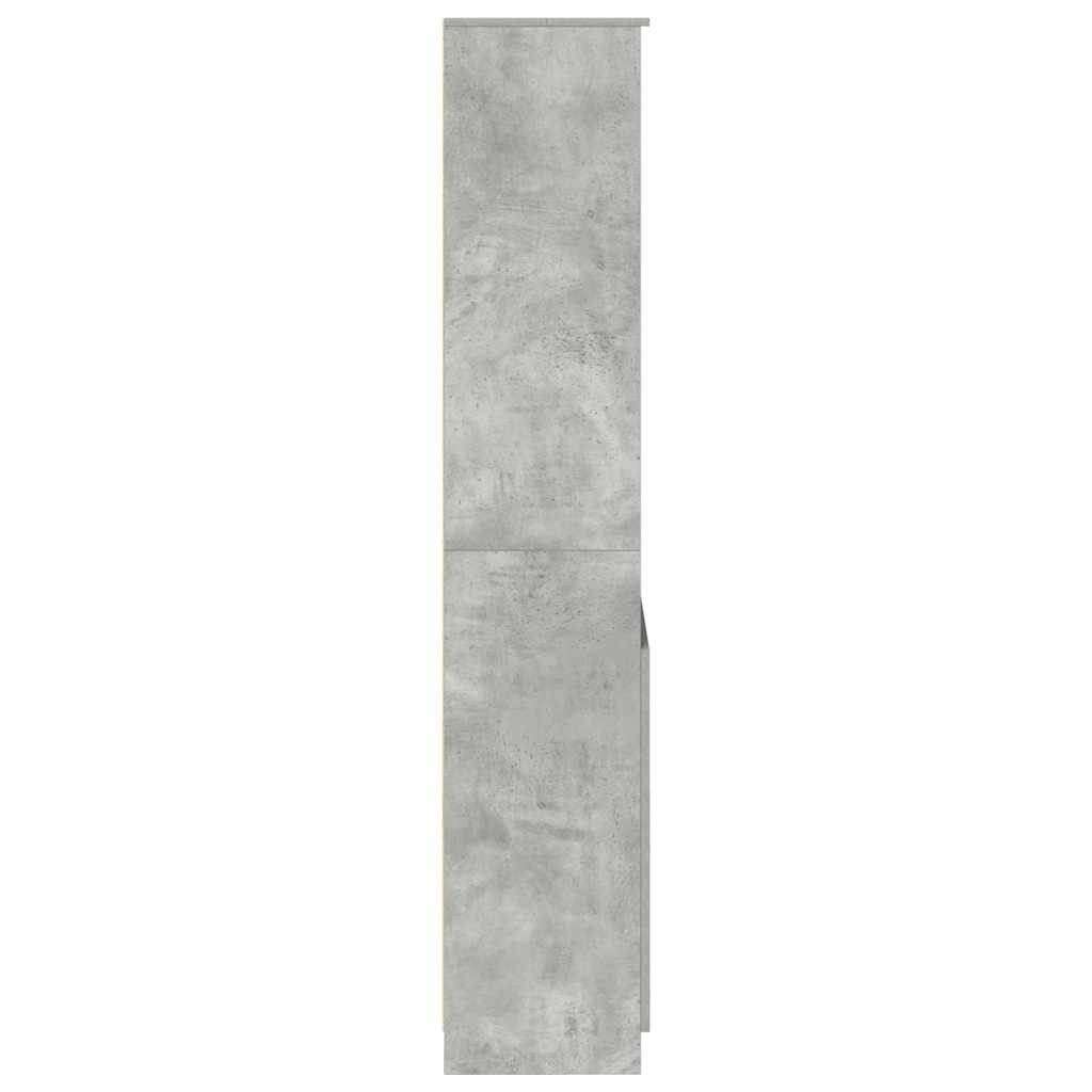 vidaXL Dulap înalt, gri beton, 70x35x180 cm, lemn prelucrat