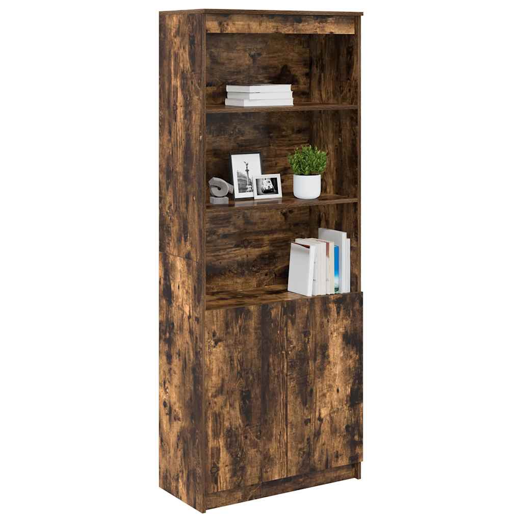 vidaXL Dulap înalt, stejar fumuriu, 70x35x180 cm, lemn prelucrat