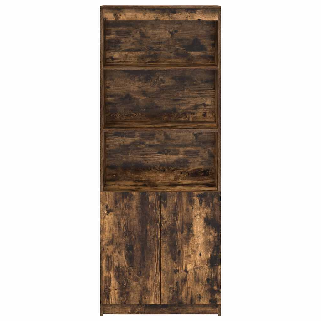 vidaXL Dulap înalt, stejar fumuriu, 70x35x180 cm, lemn prelucrat